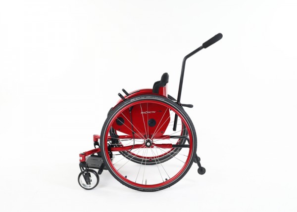 Aluminium central push handle, height-adjustable