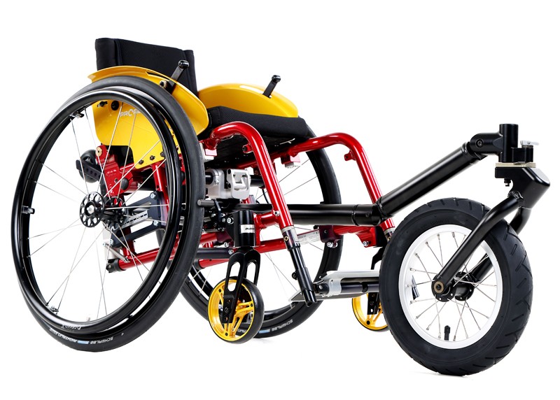 Outdoor wheel attachment with steering fork on BUDDY 4all Outdoor wheel attachment with steering fork on BUDDY 4all