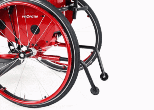 Anti-tipping support: Switching between active and passive position