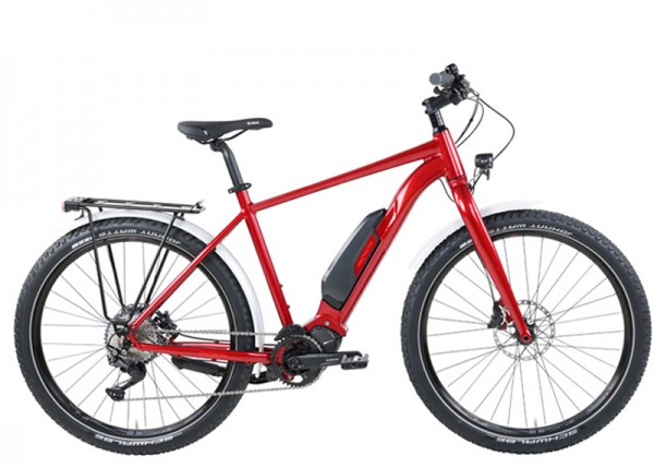 Trekking Sport-ST-275 | fixed fork | frame colour: fire red / mudguard: pearl | dérailleur