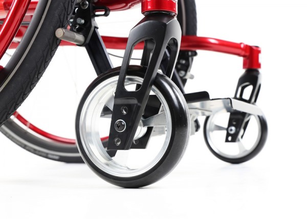 Various caster wheels are possible, e.g. Frog Legs