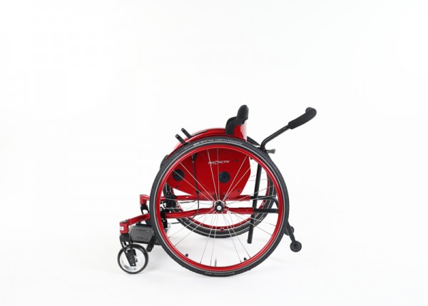 Aluminium central push handle, height-adjustable