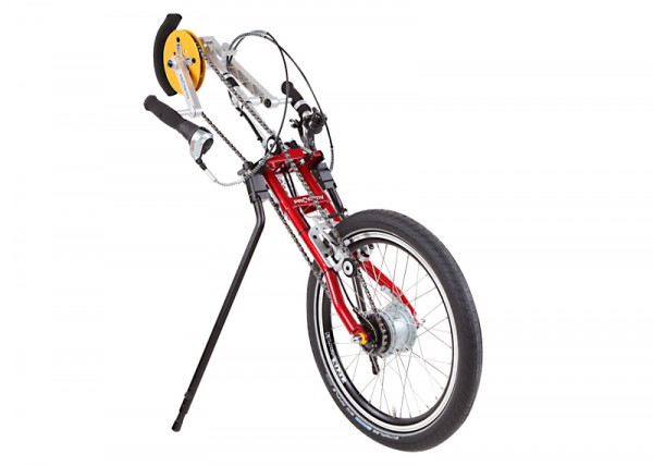 SPIKE adaptive bike with hub gear and adjustable bottom bracket support